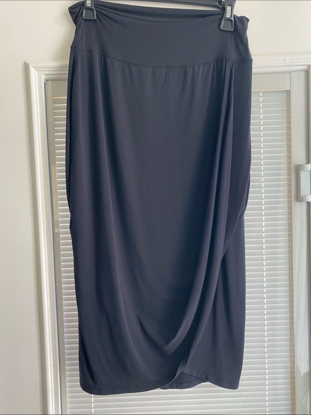 Athleta Black Midi Wrap Skirt